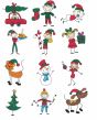 Stix Family Christmas Filled Machine Embroidery Designs by JuJu