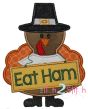 Turkey Eat Ham Applique | Machine Embroidery Designs by JuJu