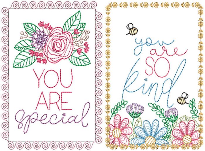 You Are Special Greeting Cards 2 | Machine Embroidery Designs by JuJu