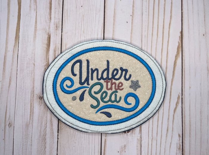 ITH Under The Sea Oval Coaster | Machine Embroidery Designs by JuJu