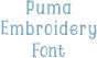 Puma Embroidery Font | Machine Embroidery Designs by JuJu