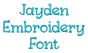 Jayden Embroidery Font | Machine Embroidery Designs by JuJu