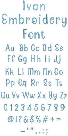 Ivan Embroidery Font | Machine Embroidery Designs by JuJu