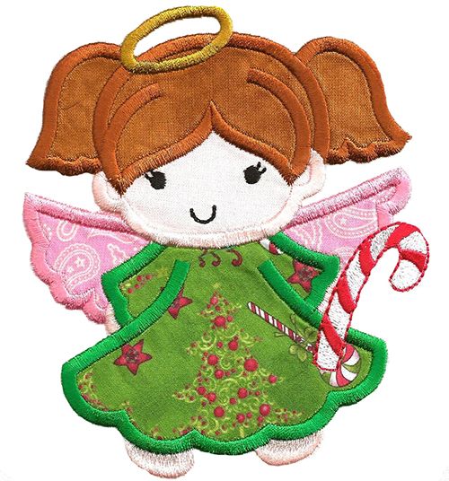 Little Christmas Angels Applique | Machine Embroidery Designs by JuJu