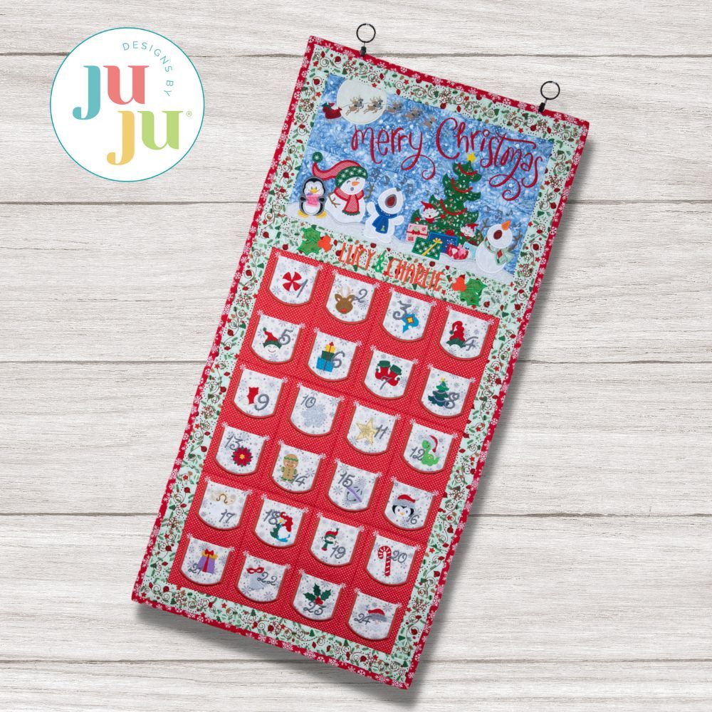 ITH Whimsical Advent Calendar  Machine Embroidery Designs by JuJu