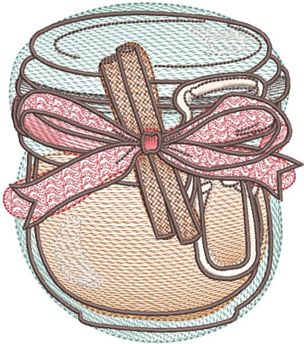 Jam Jars Sketch  Machine Embroidery Designs by JuJu