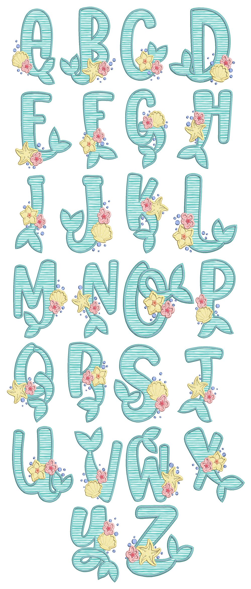 Mermaid block hot sale letters