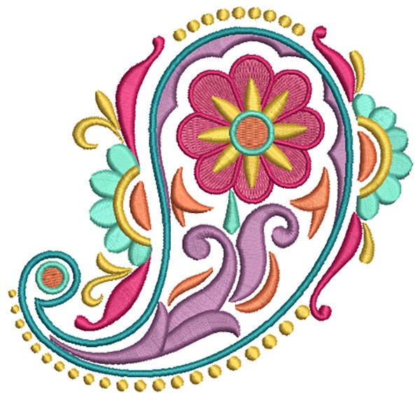 Perfect Paisley Machine Embroidery Designs by JuJu