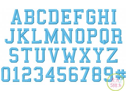 Varsity Font, Letter Stencils and Number Stencils