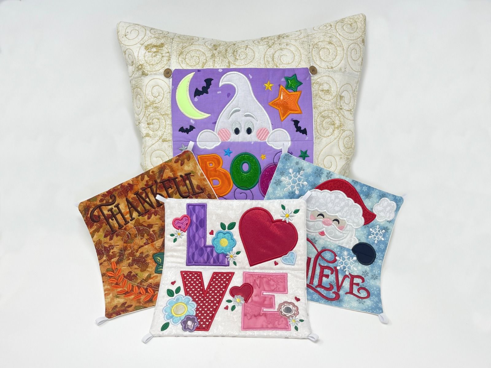 ITH Interchangeable Seasonal Pillow 2 Machine Embroidery Designs