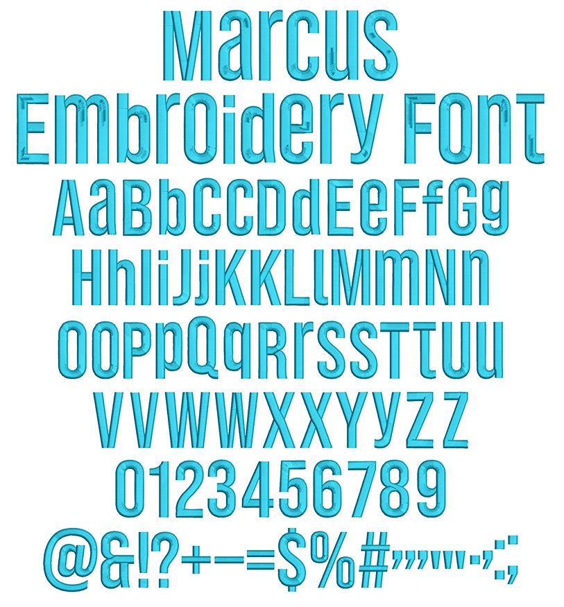 Marcus Embroidery Font Machine Embroidery Designs by JuJu