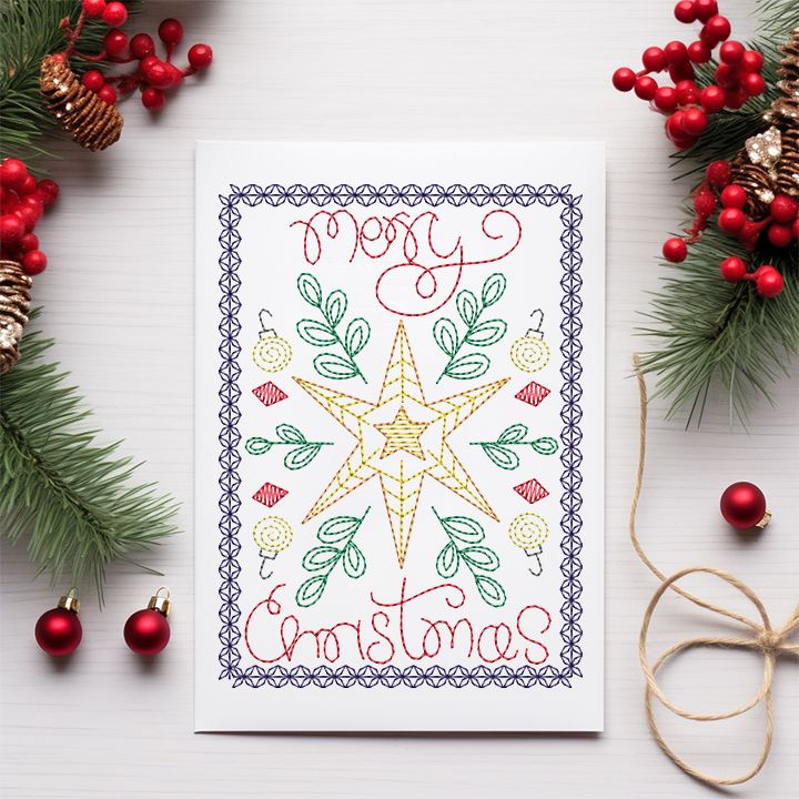 Star Stitch With Gun | Greeting Card