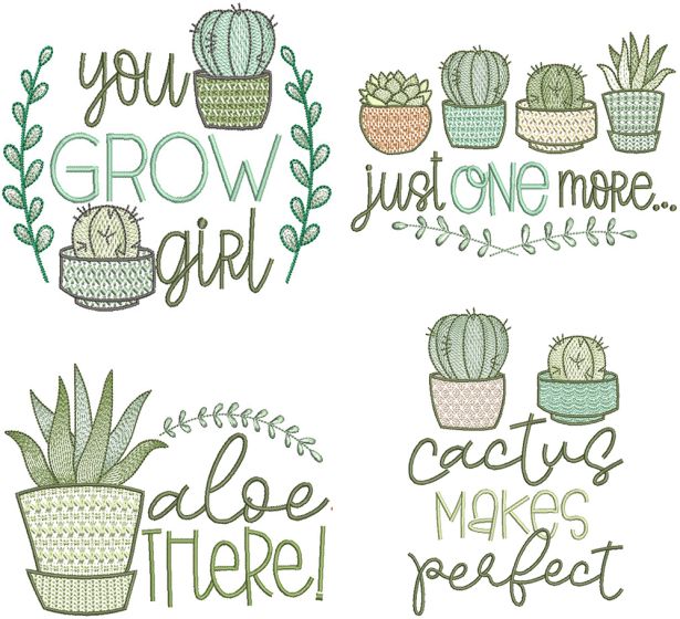 Plant Lovers 6 | Machine Embroidery Designs by JuJu