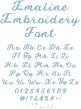 Emaline Embroidery Font | Machine Embroidery Designs by JuJu