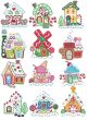 Gingerbread Village Applique Machine Embroidery Designs by JuJu