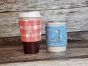 Monogrammed Button Coffee Wrap | Machine Embroidery Designs by JuJu