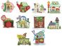 North Pole Village Set 3 Applique Machine Embroidery Designs by JuJu 