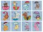 cute animals in umbrellas applique stipple quilt blocks in the hoop machine embroidery designs