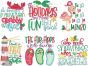 Beach Christmas Word Art Digital Embroidery Designs by JuJu
