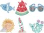 Beach Words Word Art | Machine Embroidery Designs by JuJu