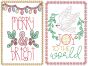 Christmas Greeting Cards 11 | Machine Embroidery Designs by JuJu