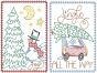 Christmas Greeting Cards 21 | Machine Embroidery Designs by JuJu