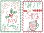 Christmas Greeting Cards 9 | Machine Embroidery Designs by JuJu