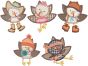 Festive Turkeys 1 | Machine Embroidery Designs by JuJu