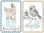 Hello Greeting Cards 2 | Machine Embroidery Designs by JuJu