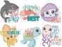 Kids Beach Puns 1 | Machine Embroidery Designs by JuJu