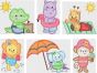 Playful Beach Animals Applique Machine Embroidery Designs by JuJu 