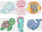Sweet Sea Friends Machine Embroidery Designs by JuJu
