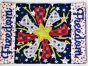 ITH Patriotic Freedom Mug Rug | Machine Embroidery Designs by JuJu