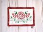 ITH Roses Mug Rug 4 | Machine Embroidery Designs by JuJu