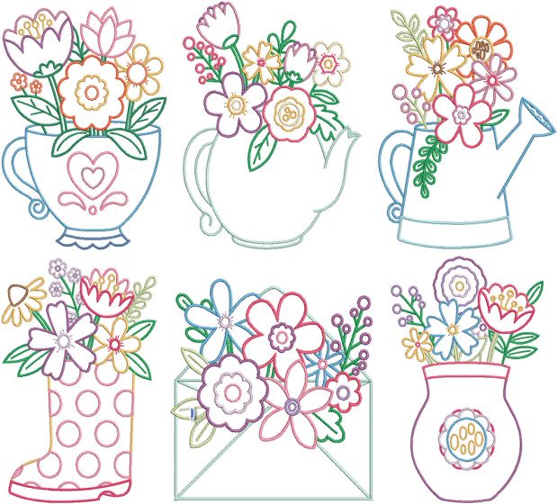 Blossoming Spring | Machine Embroidery Designs by JuJu
