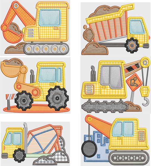 Construction Zone Machine Embroidery Designs by JuJu