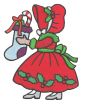 Merry Christmas Sunbonnet Sue Filled Machine Embroidery Designs by JuJu