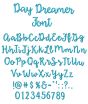 Daydreamer Embroidery Script Font Machine Embroidery Designs by JuJu