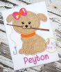 Fishing Puppy Girl Applique | Machine Embroidery Designs by JuJu