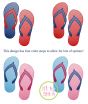 Flip Flops Sketch | Machine Embroidery Designs by JuJu