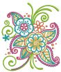 Mehndi Flowers Set 2 Machine Embroidery Designs by JuJu