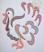 Swirl Turkey Motif Embroidery | Machine Embroidery Designs by JuJu