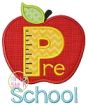 Apple Pre School Pre K Number Applique | Machine Embroidery Designs by JuJu