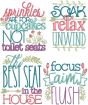 Bathroom Word Art 2 | Machine Embroidery Designs by JuJu