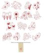 Beautiful Blossoms Redwork Machine Embroidery Designs by JuJu