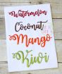 Itch 2 Stitch Watermelon Script Font Digital Embroidery Machine Designs by JuJu