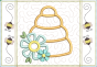 ITH Busy Bees Beehive Mug Rug | Machine Embroidery Designs by JuJu
