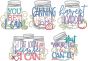 Canning Word Art | Machine Embroidery Designs by JuJu