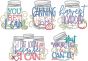 Canning Word Art | Machine Embroidery Designs by JuJu