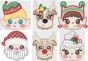 Christmas Friends Peekers Applique Machine Embroidery Designs by JuJu 